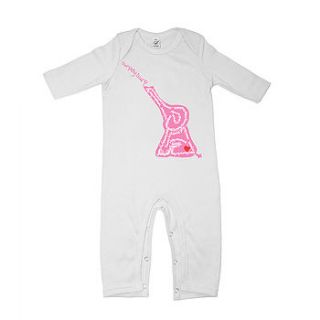 pink elephant organic baby jumpsuit by pootle pie