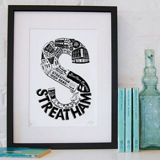 best of streatham screenprint by lucy loves this