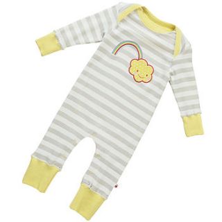 rainbow applique playsuit by piccalilly