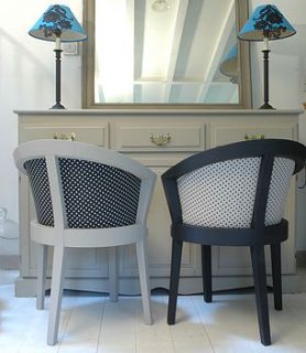 vintage restored polka dot chairs by ghost furniture