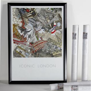 'iconic london' art poster by senecio