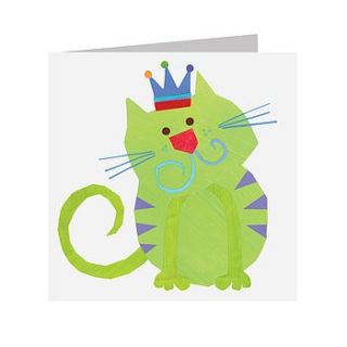 sparkly cat card by square card co