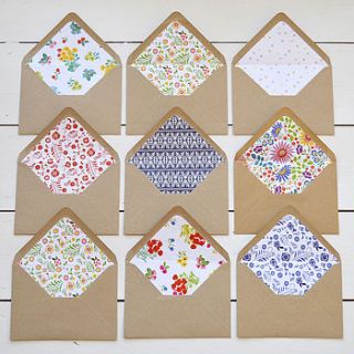 diy patterned envelope liners by lucy says i do