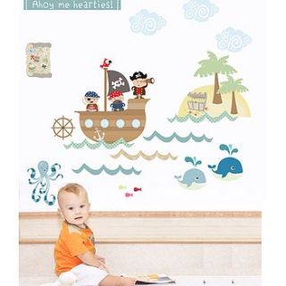 pirates fabric wall stickers by littleprints