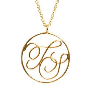 monogram pendant necklace by sibylle jewels