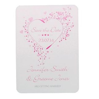 personalised ella save the date card by dreams to reality design ltd