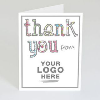 personalised corporate thank you card by violet pickles