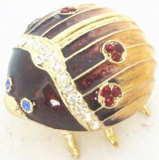 Welforth Fine Pewter Ladybug Jewelry Trinket Box  