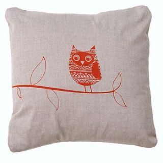 cotton owl animal cushion by clothkat