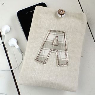 personalised embroidered phone case by milly and pip