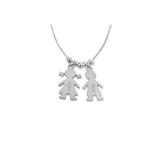 sterling silver children charm necklace by anna lou of london