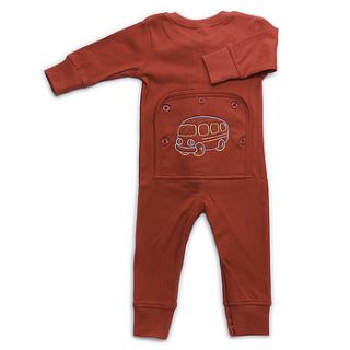 little long johns personalised bus babygrow by little long johns