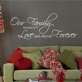 our family moments quote wall stickers by parkins interiors