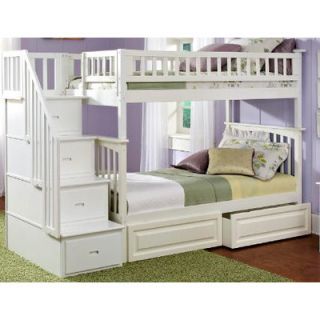 Atlantic Furniture Columbia Staircase Bunk Bed with Raised Panel
