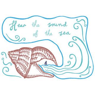 sound of the sea print by coastal creatives