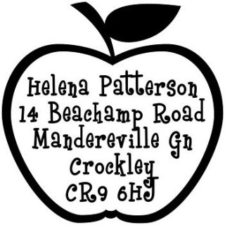 personalised apple stamp by letter candy