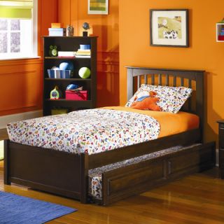 Atlantic Furniture Brooklyn Platform Bed with Flat Panel Footboard and