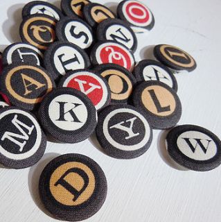 typewriter letter fabric badge by kaela mills