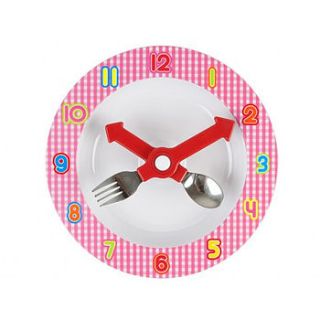 melamine tell the time plate by thelittleboysroom