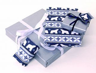 polar bear wrapping paper by emily hogarth