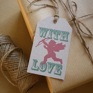 recycled cherub gift tags by glyn west design