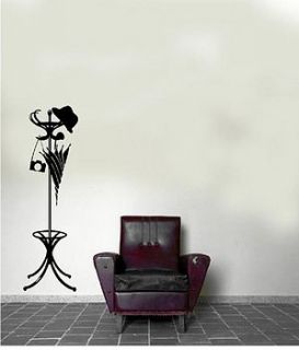 hat stand wall sticker by zazous