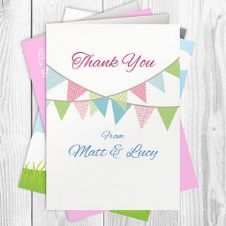 personalised thank you cards by able labels