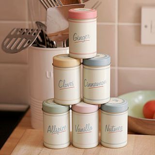spice storage tins by pippins gifts and home accessories
