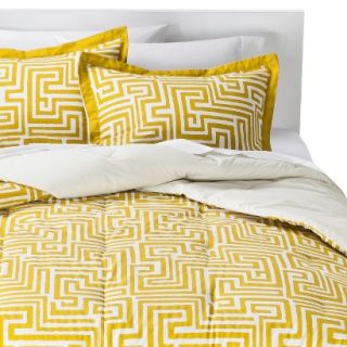 Room Essentials Maize Geo Comforter Set   Yellow (Full/Queen)