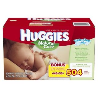 HUGGIES Natural Care Baby Wipes Refills   504 Count