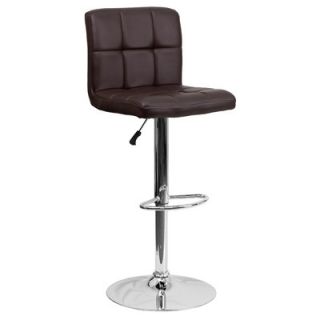 FlashFurniture Contemporary Quilted Vinyl Adjustable Height Bar Stool DS 810 