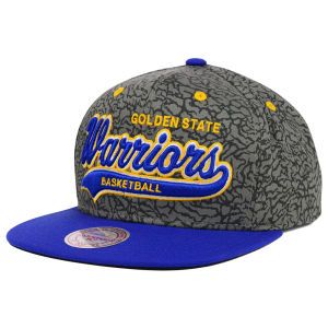 Golden State Warriors Mitchell and Ness NBA E Print Tailsweep Snapback Cap