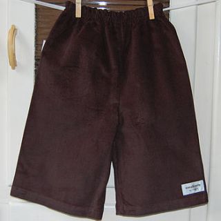 chocolate brown funky corduroy trousers by anna&sally