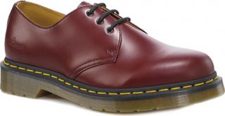 Dr. Martens Back to Basics 1461 3 Eye Gibson   Cherry Red Smooth Casual Shoes
