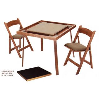 Kestell Furniture 35 Oak Folding Card Table Set