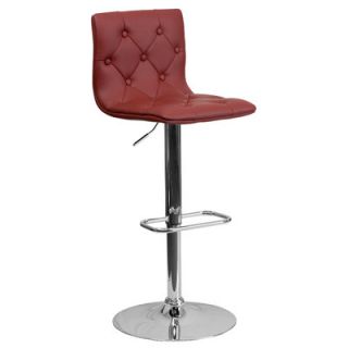 FlashFurniture Contemporary Tufted Vinyl Adjustable Height Bar Stool CH 11208