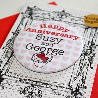 personalised anniversary card by bedcrumb