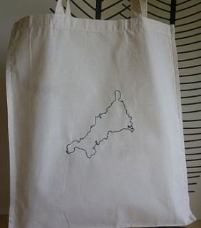 personalised any two counties map tote bag by thread squirrel
