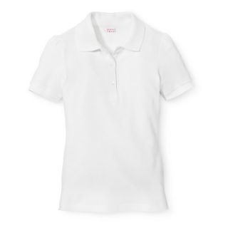 French Toast Girls School Uniform Short Sleeve Polo   White 8