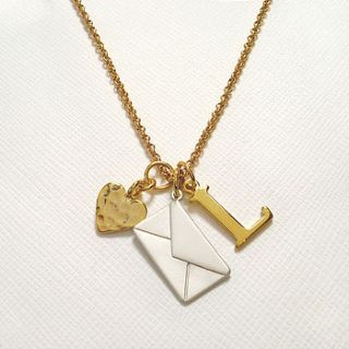 personalised love letter necklace by belle ami