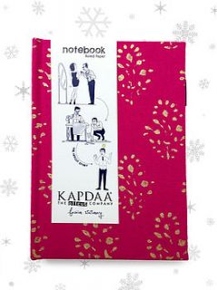 a6 indian khadi print notebook by kapdaa   the offcut company