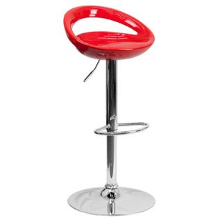 FlashFurniture Contemporary Plastic Adjustable Height Bar Stool CH TC3 1062 S