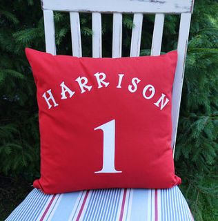 personalised 'football' cushion by andrea fay's