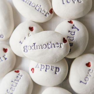 'godmother' gift pebble by badgers badgers