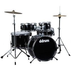 DDRUM D1MB D1 JR Complete 5 piece Drum Set, Black