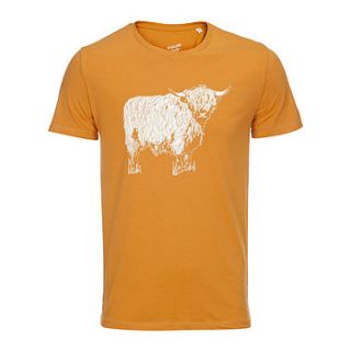 men's 'highland coo' t shirt by gillian kyle