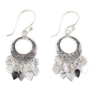 dainty gypsy chandelier silver earrings by charlotte's web