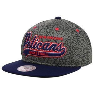 New Orleans Pelicans Mitchell and Ness NBA E Print Tailsweep Snapback Cap