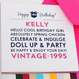 personalised 'vintage age' birthday card by come for a dream