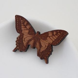 wooden butterfly brooch by maria allen boutique